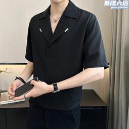 2024夏季冰絲格子polot恤短袖男寬松休閑薄款體恤無痕翻領男士t恤 男短袖t 男裝 歷史價格詳細信息