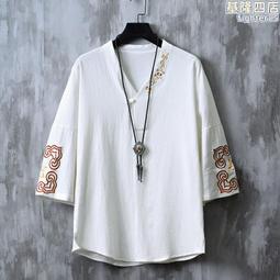 中國風夏季新款寬鬆圓領休閒京劇臉譜刺繡短袖T恤男學生國潮半袖 歷史價格詳細信息