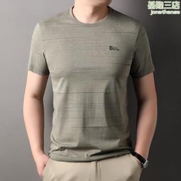 湯米黑示條紋時尚潮流翻領T恤男2024夏季新款寬鬆休閒百搭短袖薄 歷史價格詳細信息