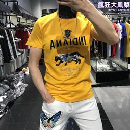 T恤 亮片暴力半熊 短袖男女 透氣棉打底衫 男生 女生 上衣 衣服-MINTS名仕男裝 歷史價格詳細信息