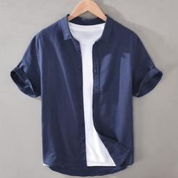 男亞麻水洗立領長袖襯衫【MUJI 無印良品】 歷史價格詳細信息