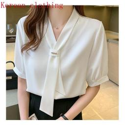 職業襯衫女短袖夏季修身顯瘦藍色氣質正裝酒店銷售上班族工作服女 歷史價格詳細信息