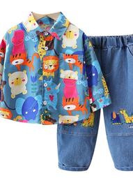 童裝男童長袖卡通襯2024秋裝新款洋氣寶寶1-3-4歲襯裝韓版5 歷史價格詳細信息