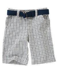 [娃娃屋] 美國 Crazy8  大男童藍底格子附腰帶五分褲 8T 歷史價格詳細信息