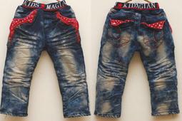 出清 童裝 牛仔褲 牛仔寬褲 寬褲 褲子 長褲 反摺造型 休閒褲 薄款 牛仔長褲 歷史價格詳細信息