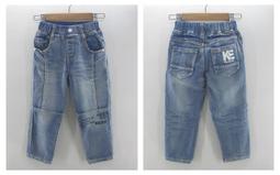 男童彈力牛仔褲秋裝2023新款兒童套裝寶寶柔軟褲子小童休閒百搭長褲 歷史價格詳細信息