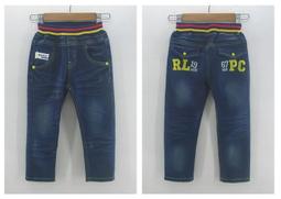 男童彈力牛仔褲秋裝2023新款兒童套裝寶寶柔軟褲子小童休閒百搭長褲 歷史價格詳細信息