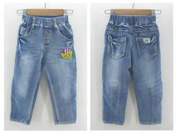 男童彈力牛仔褲秋裝2023新款兒童套裝寶寶柔軟褲子小童休閒百搭長褲 歷史價格詳細信息