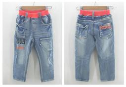 男童彈力牛仔褲秋裝2023新款兒童套裝寶寶柔軟褲子小童休閒百搭長褲 歷史價格詳細信息