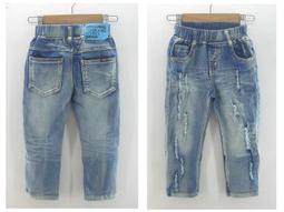 男童彈力牛仔褲秋裝2023新款兒童套裝寶寶柔軟褲子小童休閒百搭長褲 歷史價格詳細信息