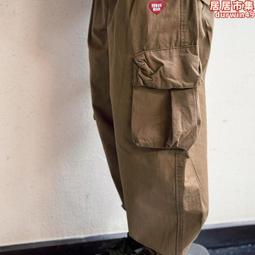 2024新款男士大口袋美式機能工裝短褲 時尚寬鬆純色運動休閒褲男 歷史價格詳細信息