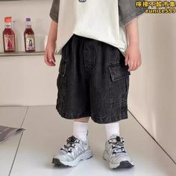 童裝男童夏裝牛仔褲2024中小童破洞五分褲男孩休閒百搭鬆緊中褲 歷史價格詳細信息