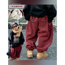 兒童加厚羊羔絨衛褲2023冬季男童幼兒園神褲寶寶冬裝一條過冬褲子 歷史價格詳細信息