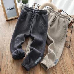 童裝男童一體絨運動褲秋冬款兒童加絨衛褲中大童2022新款寬鬆褲子 歷史價格詳細信息