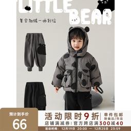 幼悠男童卡通水印寬鬆短袖t恤2023新款兒童抱嬰袋褲短褲夏裝潮 歷史價格詳細信息