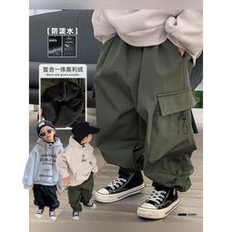 黑色男童褲子秋冬款一體絨2023新款兒童加絨加厚運動長褲男孩衛褲 歷史價格詳細信息