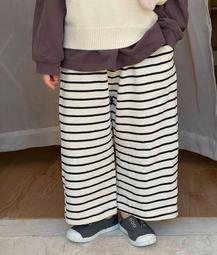 尖子蛋韓系童裝2024春季新款男女童兒童衛褲條紋休閑闊腿褲直筒褲 歷史價格詳細信息