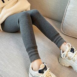 女童加絨內搭褲秋冬外穿加厚高腰彈力洋派黑灰色兒童保暖微喇叭褲子 歷史價格詳細信息