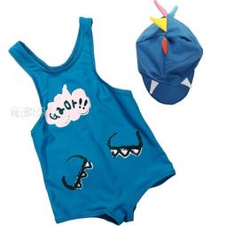 男童連體泳泳帽裝高彈短袖寶寶泳超人卡通男孩泳裝防曬 歷史價格詳細信息