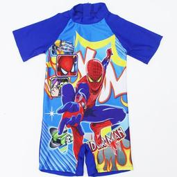 男孩蜘蛛俠兒童泳衣男童遊泳衣中大童鋼鐵俠小孩連體寶寶泳裝男生 歷史價格詳細信息