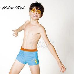 ☆小薇的店☆梅林品牌【藍底側邊黃白藍橫條】男童四角泳褲特價290元NO.M8230(8-14) 歷史價格詳細信息