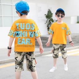 兒童裝男童夏裝套裝24新款小少爺運動兩件套寶寶夏季薄款短袖衣服 歷史價格詳細信息