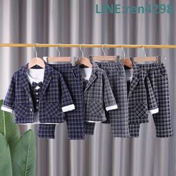 兒童春款針織馬甲套裝2024新款男童女童洋氣襯衫時髦牛仔褲三件套 歷史價格詳細信息