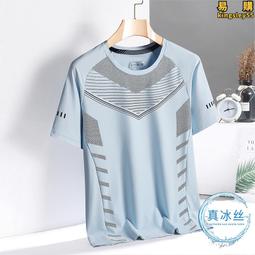 2024新款男士圓領短袖T恤上衣絲光棉修身型男裝半袖歐潮夏季帥氣 男短袖t 男裝 歷史價格詳細信息