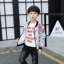 兒童裝男童春裝外套2019新款中大童男孩春秋季休閒連帽夾克韓版潮 歷史價格詳細信息