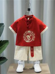 兒童漢服唐裝男童拜年服男寶新年背心秋冬款周歲禮服女童過年衣服 歷史價格詳細信息