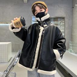 男童秋冬款外套2023新款兒童羊羔絨保暖上衣中大童時髦連帽冬裝潮 歷史價格詳細信息