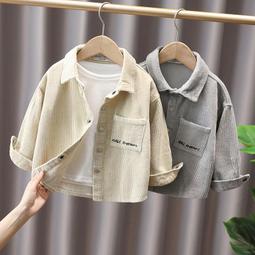 男童長袖襯衫兒童春秋薄款外套時尚2024新款休閑男孩秋裝襯衣洋氣 歷史價格詳細信息