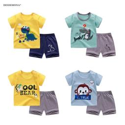 夏季純棉短袖t恤套裝L-3XL男士休閑運動上衣五分袖短褲男裝兩件套 歷史價格詳細信息