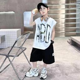 夏季男童秋裝套裝春秋2023新款兒童牛仔馬甲嬰幼兒帥氣三件套 歷史價格詳細信息