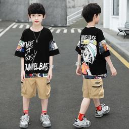 【八號館】中大童短袖套裝帥氣男孩兩件套童裝男童套裝兒童夏季套裝新款．JD15020 歷史價格詳細信息