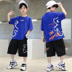 【八號館】中大童短袖套裝帥氣男孩兩件套童裝男童套裝兒童夏季套裝新款．JD15020 歷史價格詳細信息
