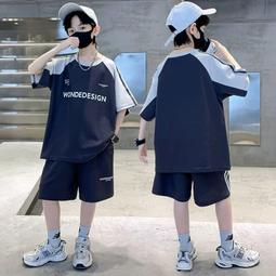 『購物趣』帥氣夏季短袖中大童童裝套裝衣服兒童潮炸街短袖洋氣男童~JD15905 歷史價格詳細信息