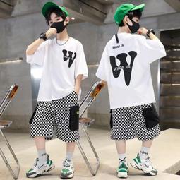 『購物趣』韓版男童夏裝短袖套裝新款洋氣夏款中大童兒童男孩帥氣網紅時男女童裝兒童服飾休閒服裝~JD16031 歷史價格詳細信息