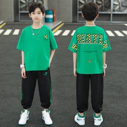 『購物趣』帥氣夏季短袖中大童童裝套裝衣服兒童潮炸街短袖洋氣男童~JD15905 歷史價格詳細信息
