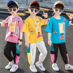 『購物趣』男童夏裝套裝新款中大童帥氣夏季網紅炸街潮酷兒童裝短袖衣服兒童服飾流行童裝休閒服裝~JA10477 歷史價格詳細信息