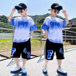 【八號館】中大童短袖套裝帥氣男孩兩件套童裝男童套裝兒童夏季套裝新款．JD15020 歷史價格詳細信息