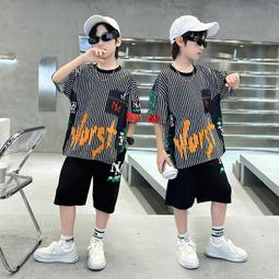 【八號館】中大童短袖套裝帥氣男孩兩件套童裝男童套裝兒童夏季套裝新款．JD15020 歷史價格詳細信息
