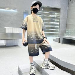 街舞兒童潮服短袖套裝男孩嘻哈炸街夏季架子鼓炫酷演出服女孩走秀 歷史價格詳細信息