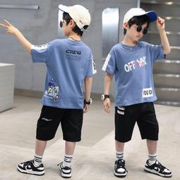 ６９９免運丷童裝男童夏季運動套裝兒童洋氣時髦短袖短褲兩件套大童夏裝潮丷JC15610 歷史價格詳細信息