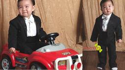 Honey Baby- ~NO.588 男童西裝 花童禮服 兒童西裝,,金,黑,白-特價888 歷史價格詳細信息