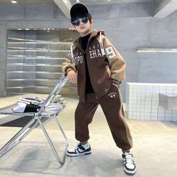 男童加絨套裝兒童衛衣男孩套裝新款長袖帥氣時髦衛衣中小童兩件套 男女童裝 秋冬童裝  現貨速發 歷史價格詳細信息