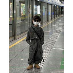 韓版男童潮炸街牛仔褲中大童春秋洋派寬鬆褲子拉鍊褲腳束腳長褲 歷史價格詳細信息