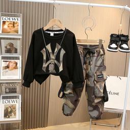 男童春裝套裝2023秋冬新款小男孩酷帥時髦洋氣寶寶炸街迷彩兩件套親膚潮衣 價格比較,價格查詢,歷史價格詳細信息