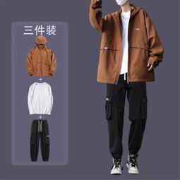 春秋季痞帥套裝白色西服  設計感小眾高級感休閑西裝外套男ins-毛毛男裝 歷史價格詳細信息