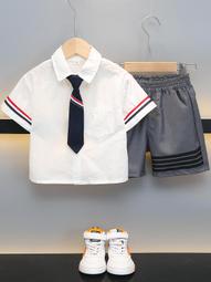 Metis 主持人禮服男童夏款西裝套裝英倫帥氣六一兒童演出服幼兒園畢業服 歷史價格詳細信息